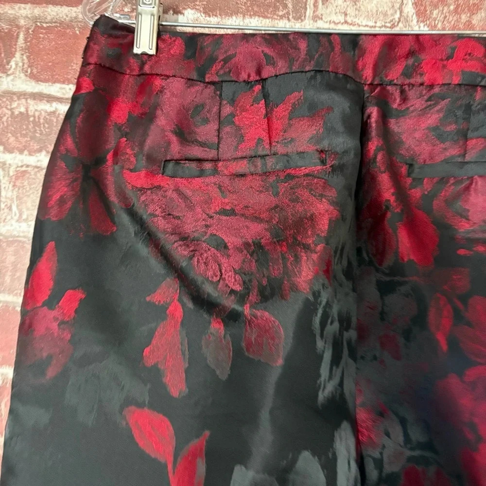 Talbots Red and Black Floral Pants - Picture 6 of 6